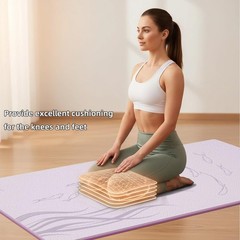 Extra Wide Thick Yoga Mat for Women and Men 76″x 40″x 10mm TPE Exercise Mat, …