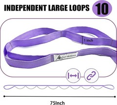 Stretch Strap Yoga Exercise Band with Loops