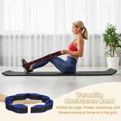 Fitness Resistance Bands 8-Section Number Stretch Resistance Band 2 Pcs & Purple