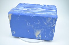 2 Foam Workout Yoga Blocks Blue Marbled