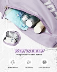 Gym Backpack for Women with Shoe Compartment, Sport Backpack Casual Daypack f…