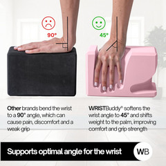 Wristbuddy® Yoga Blocks 2-Pack (Left + Right) — Ergonomic, Hand-Shaped EVA Block