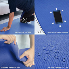 Large TPE Yoga Mat 6’X4’X1/2″ Extra Thick Non-Slip Exercise Mat – for Yoga Pilat