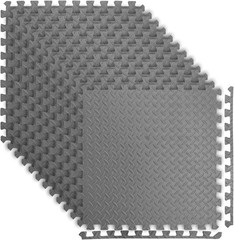 48 Sq.Ft Eva Puzzle Exercise Mats, 1/2″ Thick Foam Interlocking Tiles for