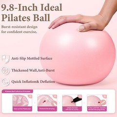 Pilates Ring Kit with 14 inch Magic Circle & Foam Roller, Ergonomic Home Work…