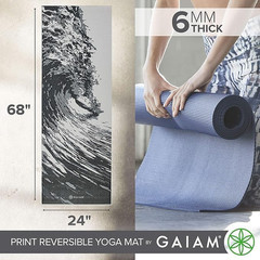 Gaiam Yoga Mat – Premium Print Reversible Extra Thick Non Slip Exercise & Fitnes