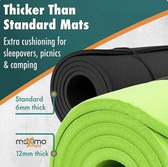 Maximo Yoga Fitness Mat Extra Thick Multipurpose Workout (72 x 24) Green