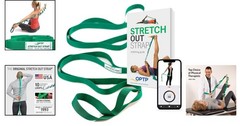 Lightweight Stretch Out Strap with Instructional Guide for Effective Stretching