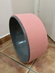 TKO Yoga Wheel Pink Gray Foam Plastic for Yoga Unisex Adults