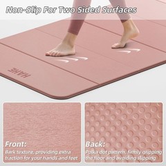Foldable Yoga Mat,74″Lx32″Wx1/3″Thick,Folding Exercise Mat,Non-slip Wide Pila…