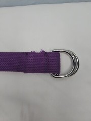 Yoga Strap Hugger Mugger 6ft Cotton D-Ring Purple Pilates Stretch Mobility