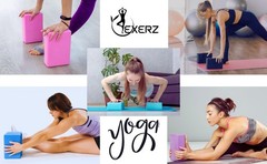 2 PCS Yoga Blocks Gym Exercise Fitness Bricks Pilates Stretch Handstand