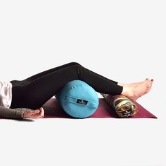 Round Yoga Bolster – Olive – Firm Round Shape, Higher Profile, Great under Kn…