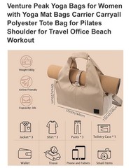 Venture Peak Yoga Bags for Women with Mat Carrier Carryall Polyester Tote Bag