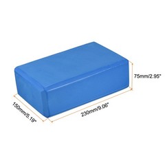 Yoga Block 9″ x 6″ x 3″ Lightweight High Density EVA Foam Brick, Blue