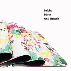 Mandala Print Yoga Mat Bag 1.5mm Thin Soft Chakra Foldable Non Slip Gym