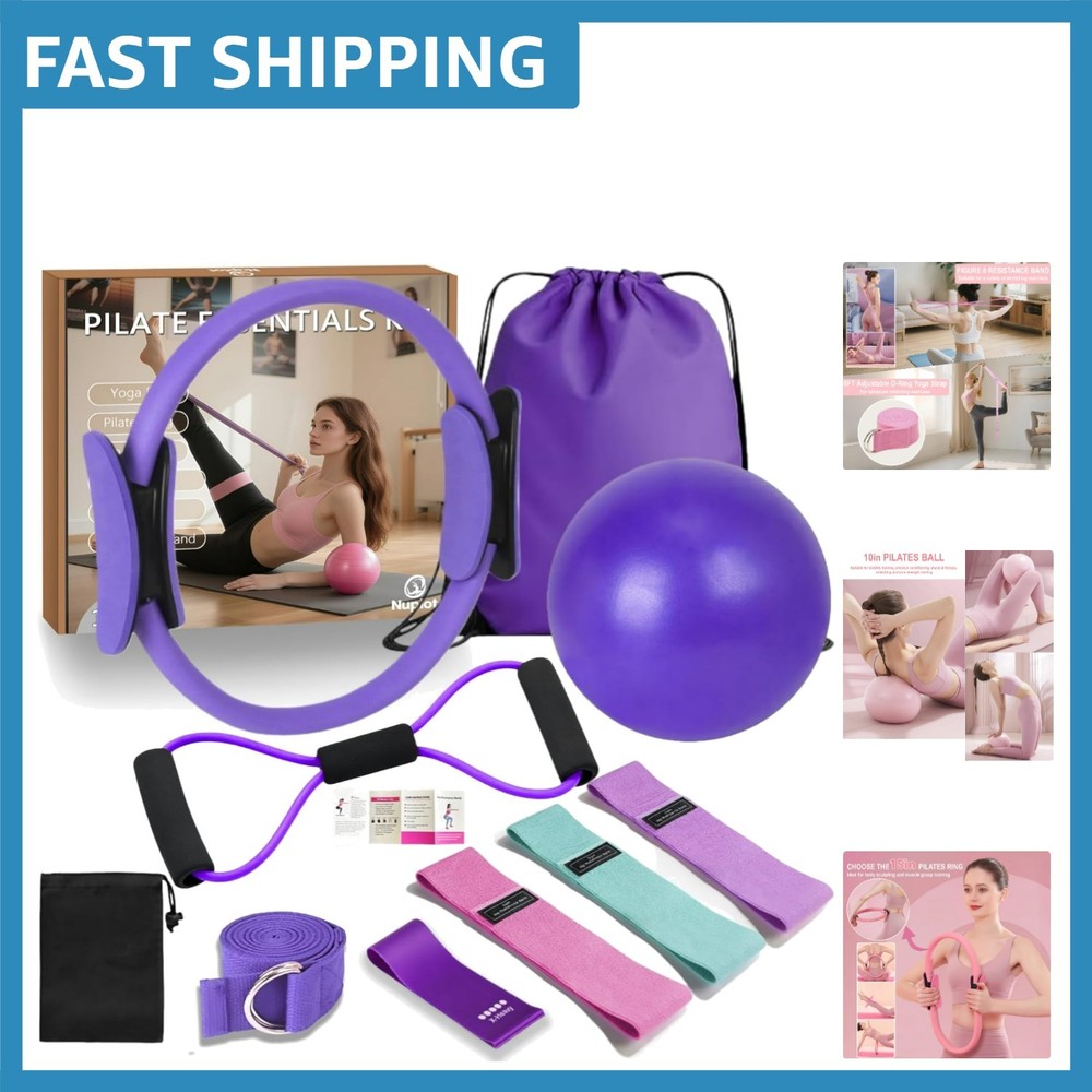 Complete Home Workout Bundle: Pilates Ring, Booty Bands, and Yoga Accessories