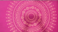 Gaiam Print Non Slip Exercise & Fitness Yoga Mat With Strap – Pink