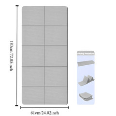 Foldable Yoga Mat Mute Eco Friendly Folding Travel Fitness Exercise Double Sided