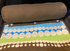 Yoga or Sleep Quilted Mat with Pillow by Jay Franco & Sons 24″ x 66″ EUC