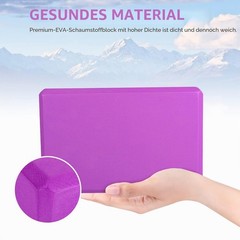Yoga Blocks Set of 2 9″x6″x3″, Sturdy Non Slip Eva Foam, Provides Un…