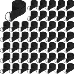 Jerify 50 Pcs Yoga Strap for Stretching Bulk 6Ft Exercise Stretch Band with Meta