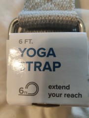 Evolve Yoga Strap Gray 6 Feet Machine Washable 100% Polyester Durable D-Ring
