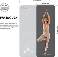 Extra Large Non-Slip Yoga Mat – Eco-Friendly 6′ x 4′ Fitness Mat for Home Workou