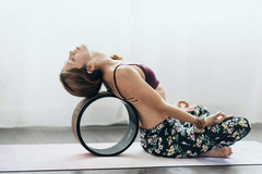 YOGA DESIGN LAB | the YOGA WHEEL | Eco Printed, Extra Strength, Padded, Dharma E