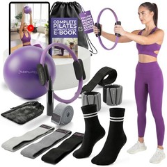 Pilates Ring Kit with Video Workout Guide, Studio Anti-Deformation Pilates Ki…