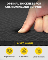 Extra Large Yoga Mat – 72″X48″ or 78″X57″, 1/4″–1/2″ Thick Mat for Women & Men,