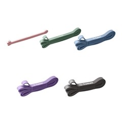 New 月熊 彈力繩 組 15~55lbs 5種磅數各1 Yoga Resistance Rubber Bands Indoor Outdoor Fitness