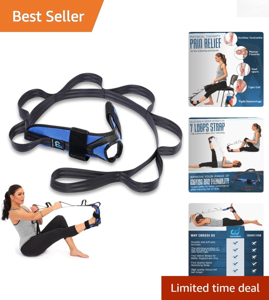 Foot and Calf Stretching Strap for Pain Relief – Ideal for Yoga & Rehabilitation