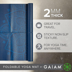 Yoga Mat – Folding Travel Fitness & Exercise Mat – Foldable Yoga Mat for All Typ