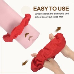 Yoga Mat Scrunchy, Yoga Mat Strap Band 1 Pcs & Cotton & Red