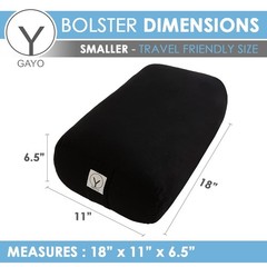 GAYO Yoga Bolster for Restorative Yoga- Made with 100% Cotton, Yoga Pillow Se…