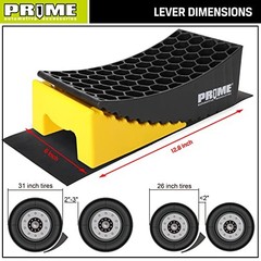 PR1ME Camper Leveler, 2 Pack RV Leveling Blocks, HDPE Curved Height to 4 inch