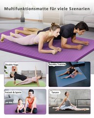 Yoga Mat XXL Non Slip TPE Gym Mat 200x130x1.5cm
