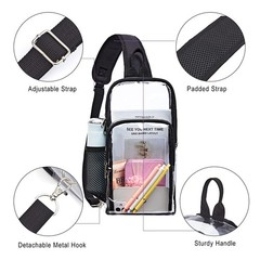 Edraco Clear Sling Bag for Concert & Stadium Approved, Shoulder Backpack for …
