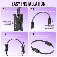 Pilates Kit for Women,Pilates Equipment Set –14.5″ Home Magic Ring Workout wi…