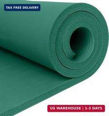Retrospec Solana Yoga Mat 1″ Thick w/Nylon Strap for Men & Women – Non Slip Exer