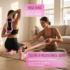 Pilates Ring Kit for Women, Pilates Equipment – 14.5″ Home Magic Circle Workout