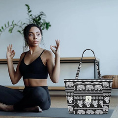 Yoga Bags for Women with Yoga Mats Bags Carrier Carryall Canvas Tote for Pilates