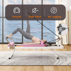 Pilates Reformer Machine For Home Gym Workout, Foldable Pilates Equipment