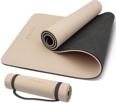 Yoga Mat Non Slip Anti-tear,extra thick-2/5 inch（10MM）High Resiliency Profess…