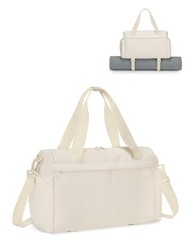 Small Gym Bag, Mini Gym Bag for Women with Yoga Mat Holder and Wet Beige