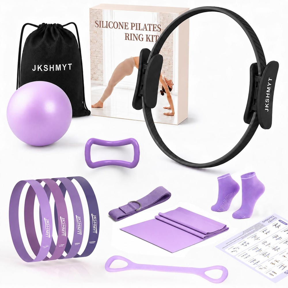 Pilates Kit for Women,Pilates Equipment Set –14.5″ Home Magic Ring Workout wi…