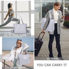 Yoga Mat Bag Waterproof Shoulder Gym Tote Holder Wet Pocket Pilates Beach