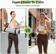 Yoga Mat Straps for Carrying, Adjustable Yoga Mat Carrier Sling Fits All Mats…