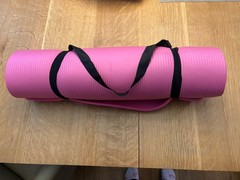Hot Pink Yoga Mat With Black Carrying Strap Great Condition